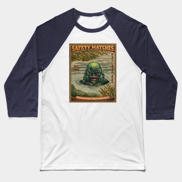 Black Lagoon Matches Baseball T-Shirt by ChetArt